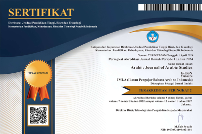 Cover Arabi : Journal of Arabic Studies